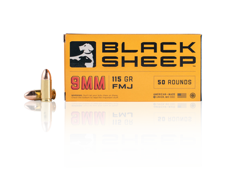 Box of 9mm 115 grain FMJ rounds